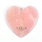 ROSE QUARTZ FLAT HEART GUA SHA