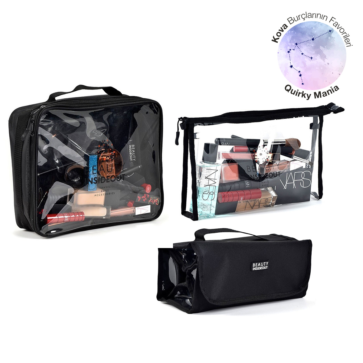 BEAUTY INSIDEOUT Beauty Insideout All You Need Is Trio Bag - Makyaj Çantası - %25 İndirim