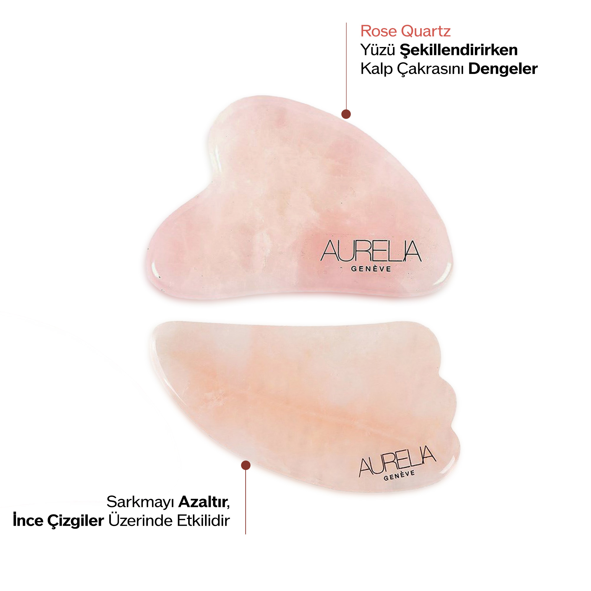 AURELIA GENÈVE Aurelia Genève İnce Çi̇zgi̇ Ve Kirişiklik Karşiti & Ci̇ldi̇ Güzelleşti̇ren Gua Sha Seti̇ - Gua Sha Masaj Taşları - %50 İndirim