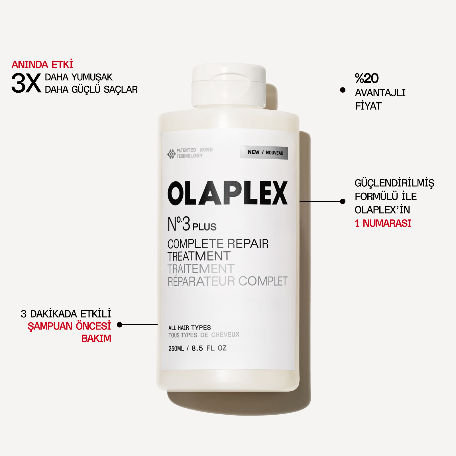 Olaplex No. 3 Plus Complete Repair Treatment - Saç Kremi - %20 İndirim