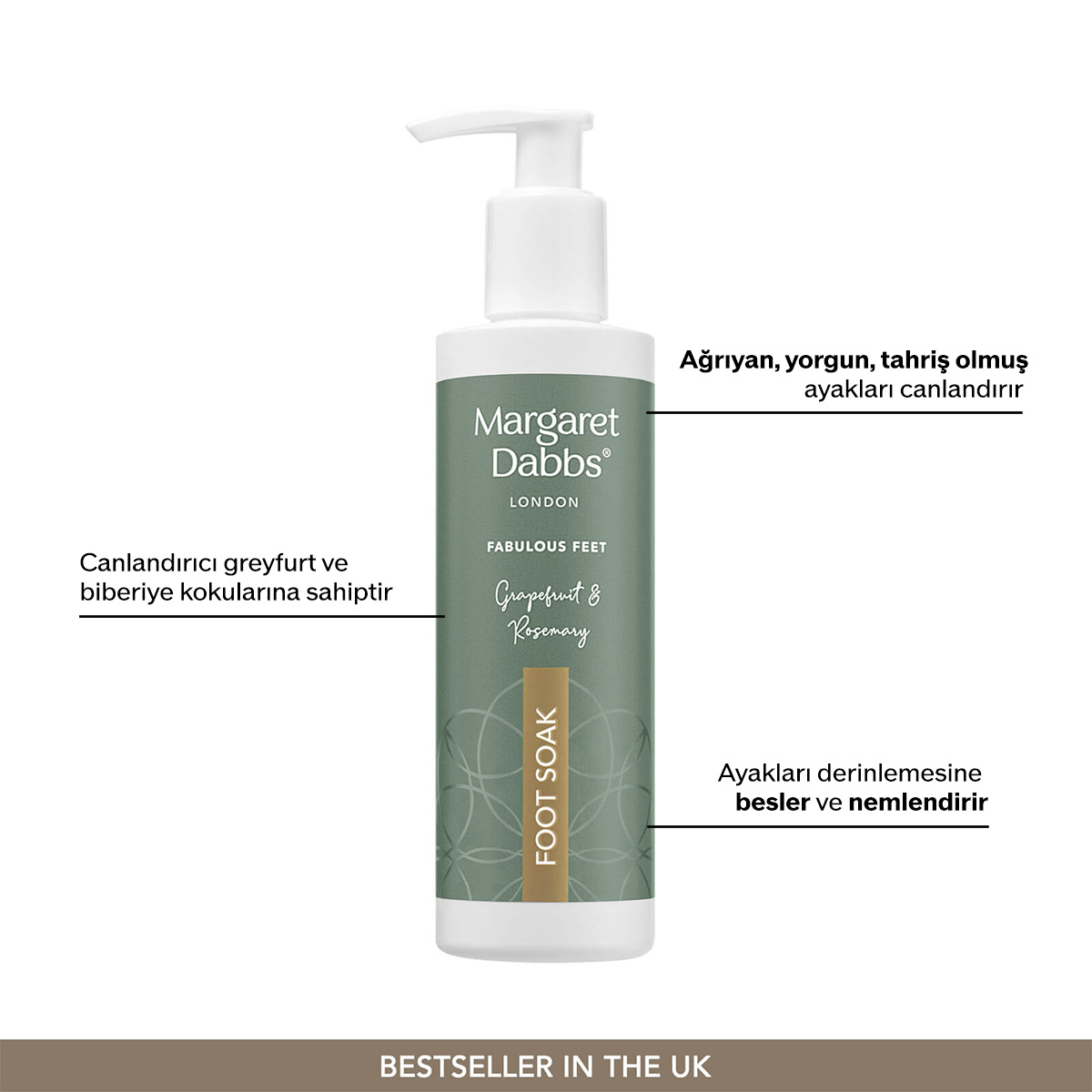 Margaret Dabbs London Limited Edition Foot Soak With Grapefruit And Rosemary - Ayak Bakımı - %36 İndirim