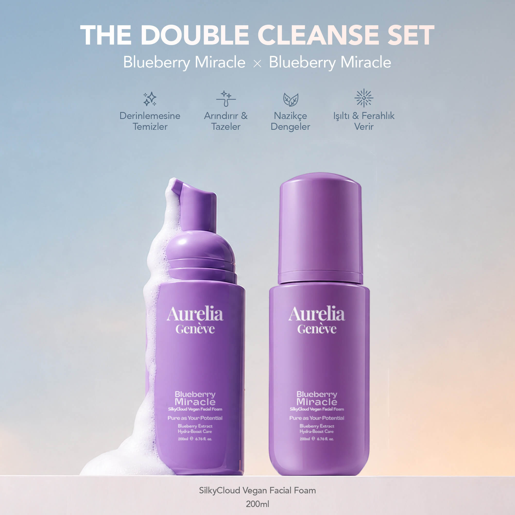 AURELIA GENÈVE Aurelia Genève The Double Cleanse - Blueberry X Blueberry Set - Özel Fiyatlı Cilt Bakım Setleri - %50 İndirim