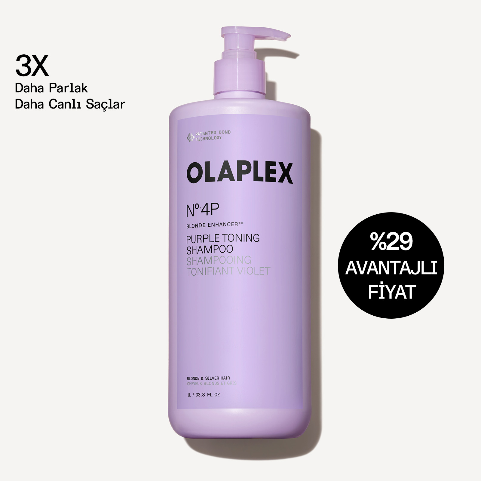Olaplex No. 4p Blonde Enhancer Purple Toning Shampoo - Mor Şampuan - %20 İndirim